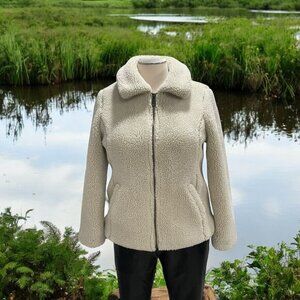 Sebby Collection Sherpa Fleece‎ XL Jacket Cozy Winter Warmth Plush Outerwear